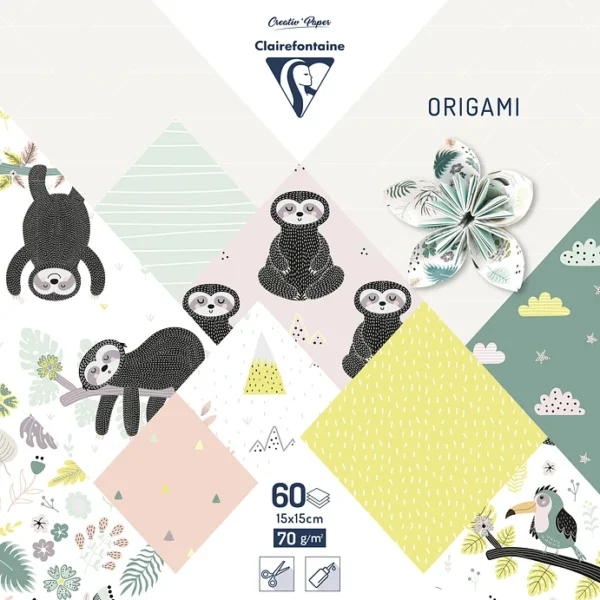 Papel Origami 60 láminas 15 x 15 cm - PEREZOSOS